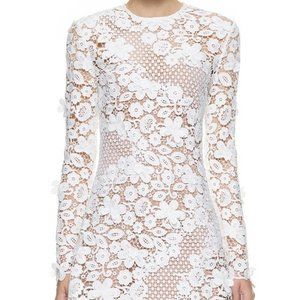 Selp-Portrait 3D Guipure mini dress US 6